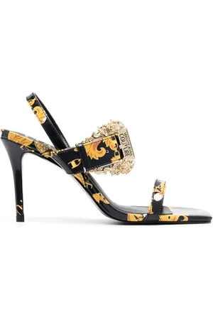 VERSACE Baroque-print 85mm square-toe sandals