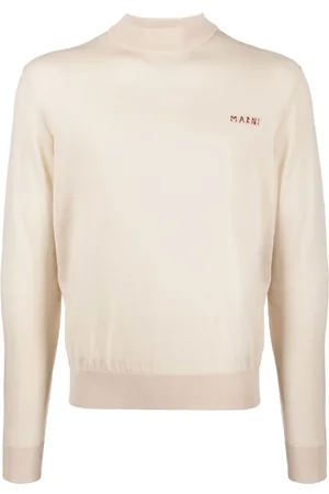 Marni Embroidered-logo virgin-wool jumper