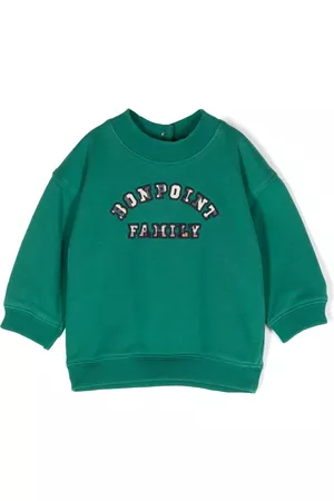BONPOINT Logo-embroidered knitted sweatshirt