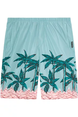 Palm Angels Palms Row-print swim shorts