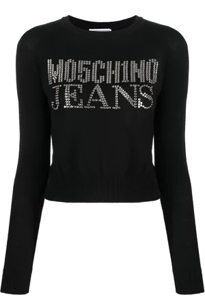 Moschino Rhinestone-embellished wool-blend jumper