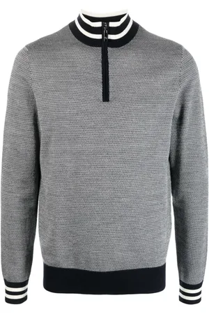 Pal Zileri High-neck wool-blend knitted sweatshirt