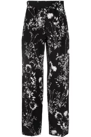 Victoria Beckham Floral-print silk trousers
