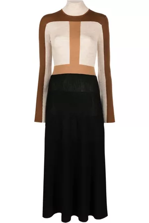 Chloé Colour-block knitted wool dress
