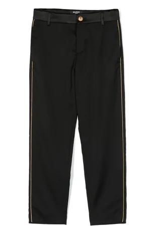 Balmain Stripe-detail virgin wool trousers