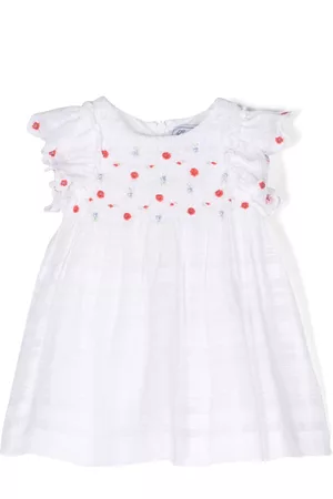 Tartine Et Chocolat Floral-embroidered pleated dress
