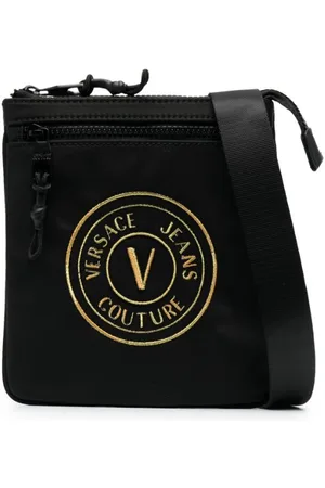 VERSACE Logo-patch messenger bag