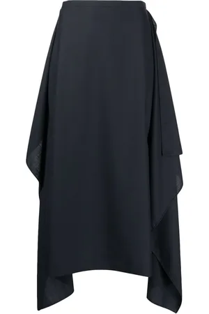 The Row Bassia draped wool skirt