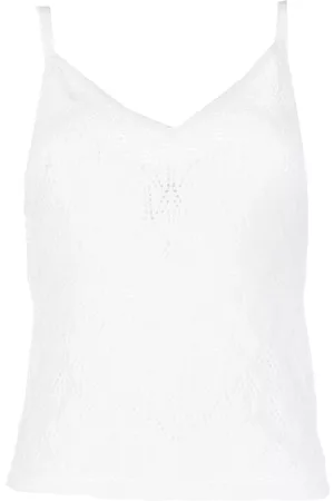 Barrie Spaghetti-strap cashmere top