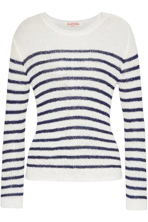 VALENTINO GARAVANI Sequin-embellished striped jumper