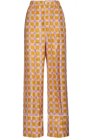 Marni Check Fields silk pajama trousers