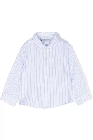 Emporio Armani Striped cotton long-sleeve shirt
