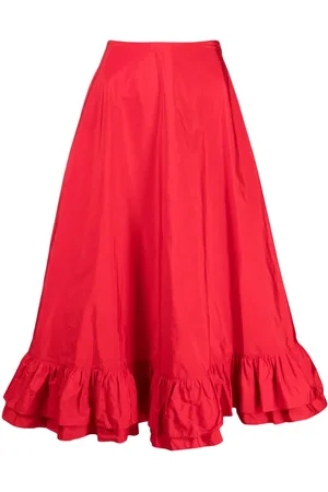 Molly Goddard Tiered A-line cotton skirt