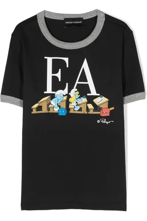 Emporio Armani Graphic-print cotton T-shirt