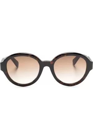 Chloé Tortoiseshell-effect round-frame sunglasses