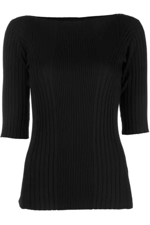 Calvin Klein Boat-neck ribbed-knit top