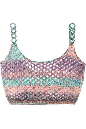 Chloé Crochet-knit cropped tank top