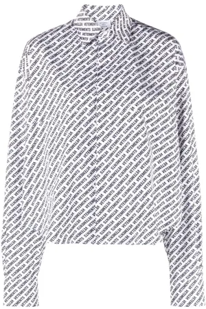 Vetements Logo-print cotton shirt