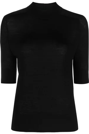 Calvin Klein Ribbed-collar wool knitted top