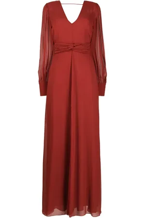 Patrizia Pepe V-neck long-sleevee chiffon dress