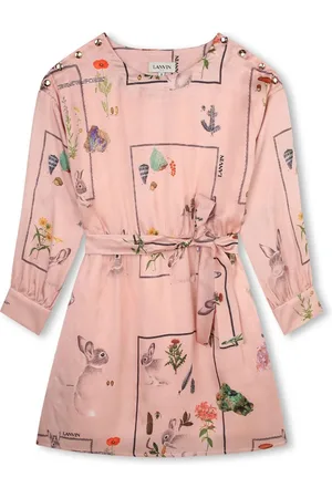 Lanvin Botanical-print satin dress
