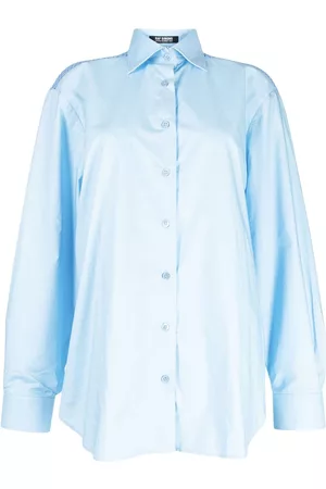 RAF SIMONS Mesh-panel cotton-poplin shirt