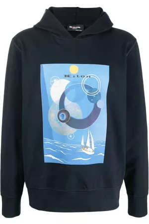 Kiton Graphic-print cotton hoodie