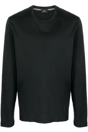 BRIONI Logo-embroidered cotton top