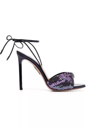 Aquazzura Lace-up 110 mesh sandals