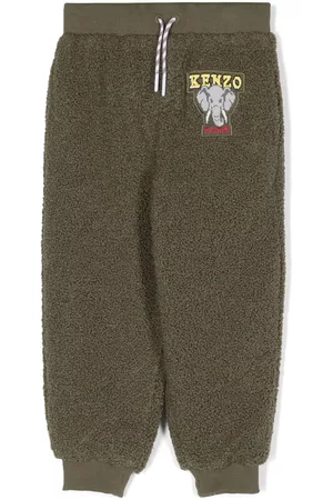 Kenzo Logo-patch drawstring fleece track pants