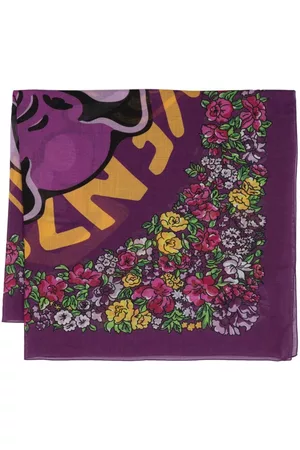 Kenzo Floral-print logo scarf