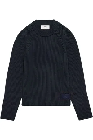Ami Midnight cotton blend oversize sweater