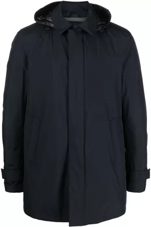 HERNO Gortex logo-print hooded raincoat