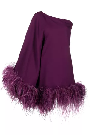 ‎Taller Marmo‎ Feather-trimmed one-shoulder top