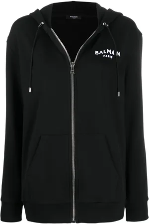 Balmain Logo zipped hoodie