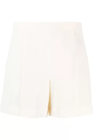Vince High-waisted pressed-crease shorts