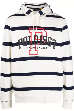 Ralph Lauren Logo-print striped cotton hoodie