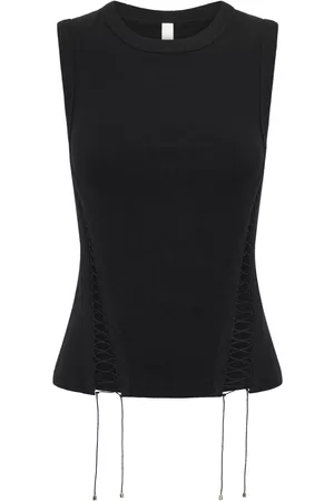 DION LEE Lace-up tank top