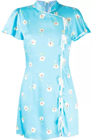 KITRI Floral-print short-sleeve minidress