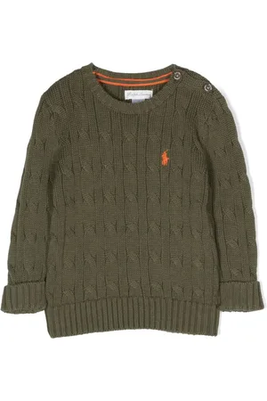 Ralph Lauren Pony-motif cable-knit jumper