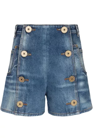 Balmain Logo-patch cotton shorts