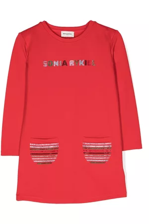 Sonia Rykiel Enfant Bead-embellished long-sleeve dress