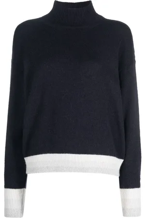 PESERICO SIGN Contrasting-border high-neck jumper