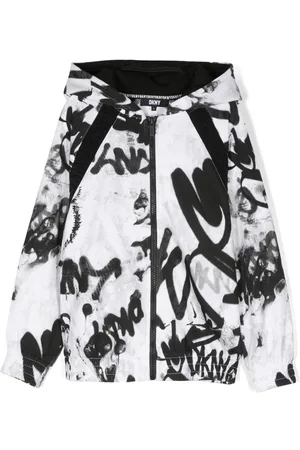 DKNY Graphic-print zip-up hoodie