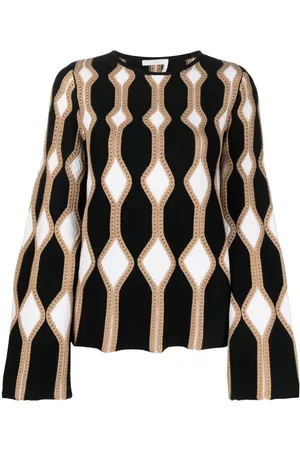 Chloé Crochet-knit long-sleeve top