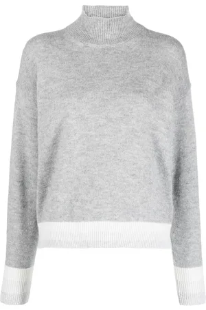 PESERICO SIGN Contrasting-border high-neck jumper