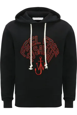 J.W.Anderson Slogan-embroidered cotton hoodie