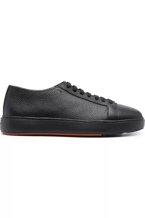 santoni Leather low-top sneakers