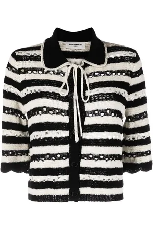 Sonia by Sonia Rykiel Striped openwork cardigan