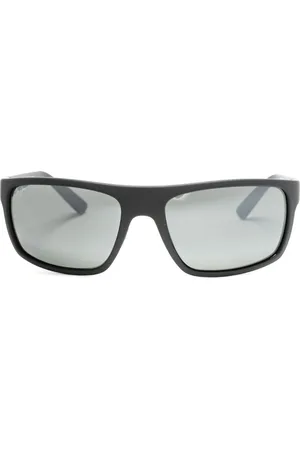 Maui Jim Logo-print rectangle-frame sunglasses